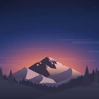 Minimalist landscape iPhone wallpaper