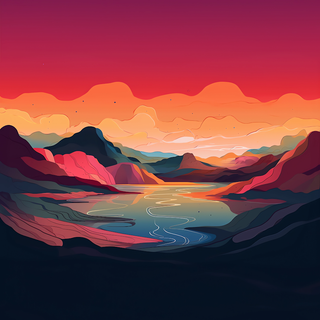 Minimalist landscape iPhone wallpaper