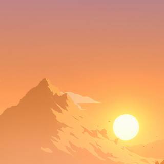 Minimalist landscape iPhone wallpaper