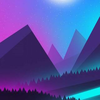 Minimalist landscape iPhone wallpaper