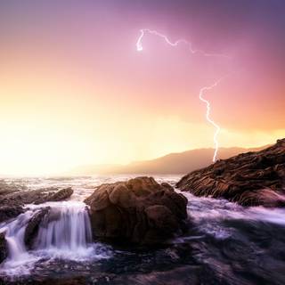 Thunder iPhone wallpaper