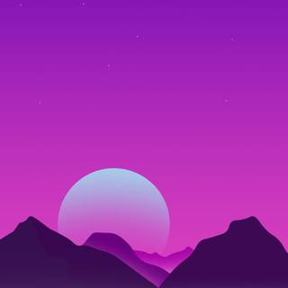 Minimalist landscape iPhone wallpaper