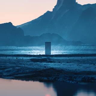 Minimalist landscape iPhone wallpaper