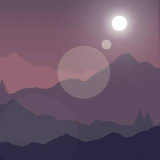 Minimalist landscape iPhone wallpaper