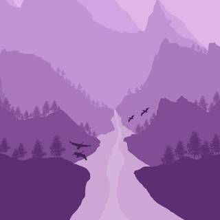 Minimalist landscape iPhone wallpaper