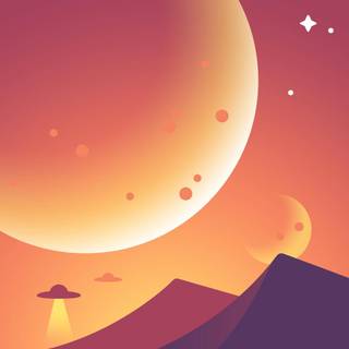 Minimalist landscape iPhone wallpaper