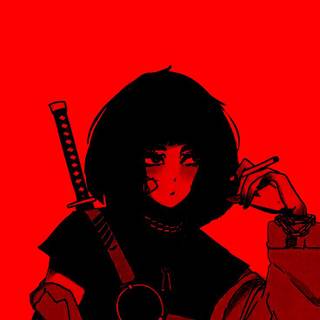 Anime red phone wallpaper