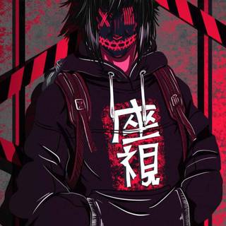 Anime red phone wallpaper