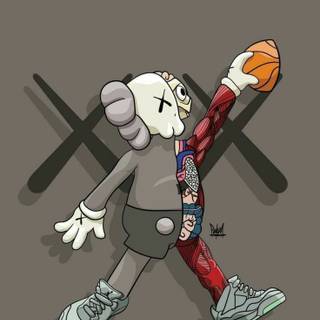 Basketball Kaws wallpaper