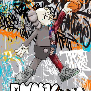 Basketball Kaws wallpaper