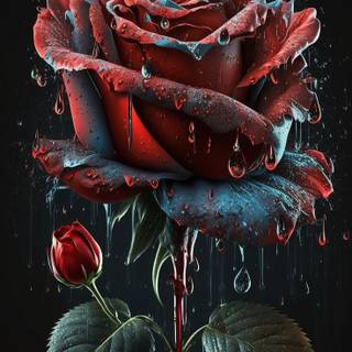 Rose painting wallpaper