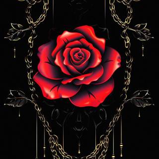 Rose painting wallpaper