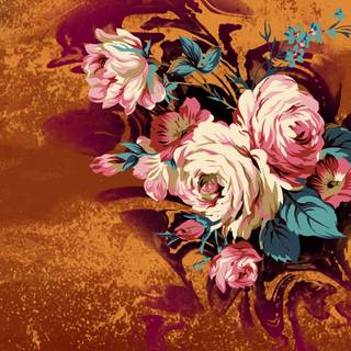 Rose painting wallpaper