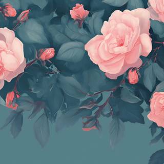 Rose painting wallpaper
