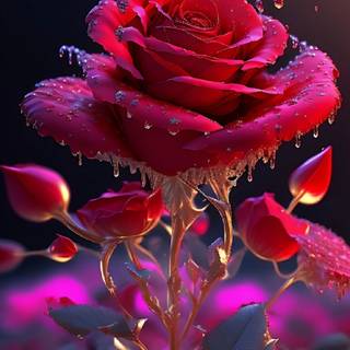 Rose painting wallpaper