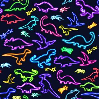 Neon dinosaur wallpaper