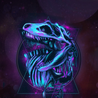 Neon dinosaur wallpaper