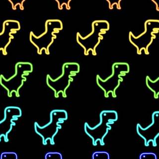 Neon dinosaur wallpaper