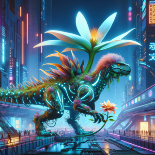 Neon dinosaur wallpaper