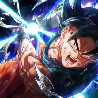 Goku Ultra Instinct Kamehameha wallpaper