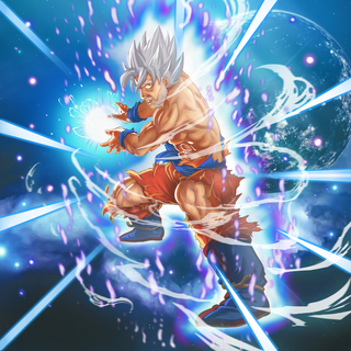 Goku Ultra Instinct Kamehameha wallpaper