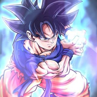 Goku Ultra Instinct Kamehameha wallpaper