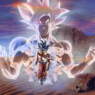 Goku Ultra Instinct Kamehameha wallpaper