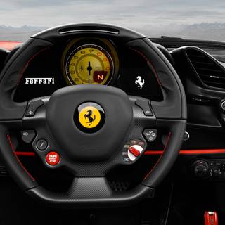 Ferrari steering wheel wallpaper