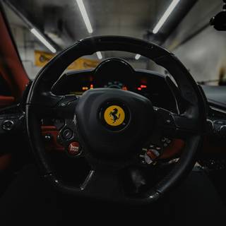 Ferrari steering wheel wallpaper