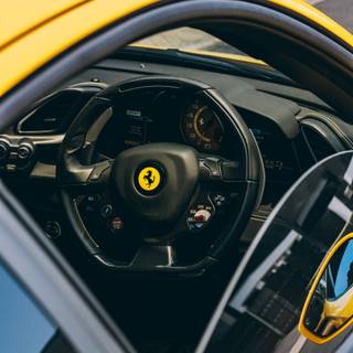 Ferrari steering wheel wallpaper