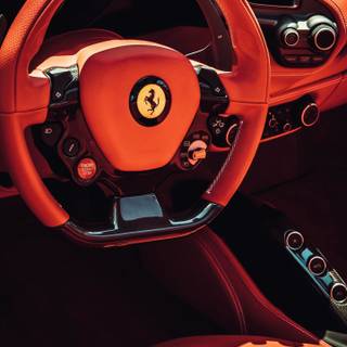 Ferrari steering wheel wallpaper