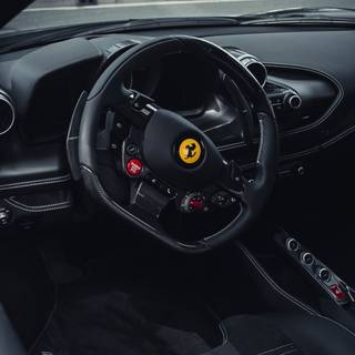 Ferrari steering wheel wallpaper