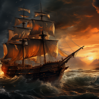 Ocean ship wallpaper