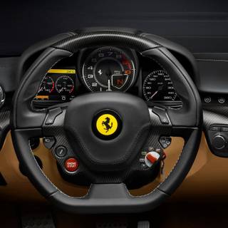 Ferrari steering wheel wallpaper