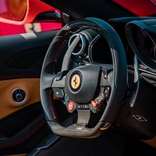 Ferrari steering wheel wallpaper