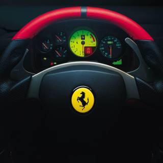 Ferrari steering wheel wallpaper