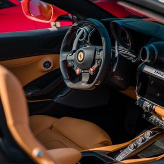 Ferrari steering wheel wallpaper