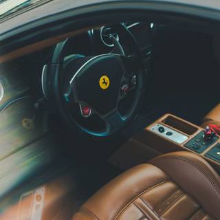 Ferrari steering wheel wallpaper