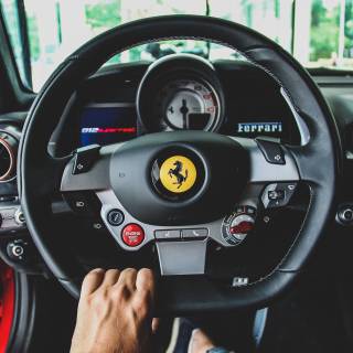 Ferrari steering wheel wallpaper