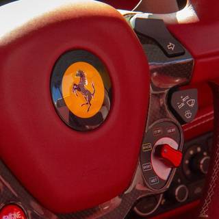 Ferrari steering wheel wallpaper