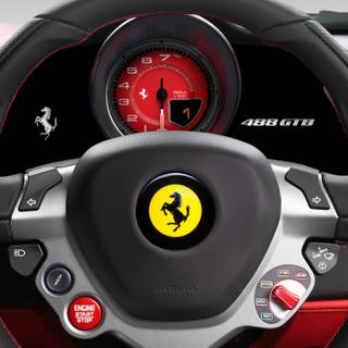 Ferrari steering wheel wallpaper