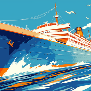 Ocean ship wallpaper