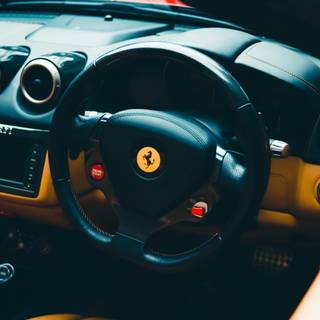 Ferrari steering wheel wallpaper