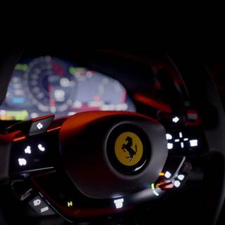 Ferrari steering wheel wallpaper