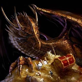 Gold treasure wallpaper