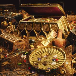 Gold treasure wallpaper