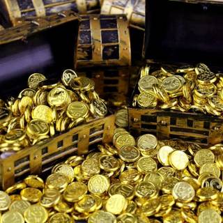 Gold treasure wallpaper