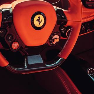 Ferrari steering wheel wallpaper