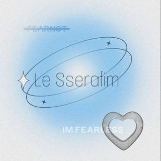 LE SSERAFIM logo wallpaper