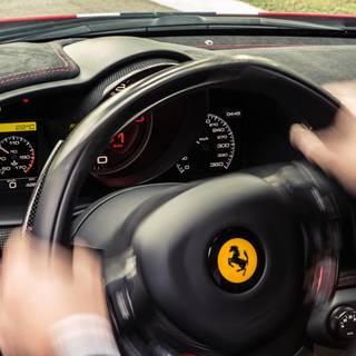 Ferrari steering wheel wallpaper
